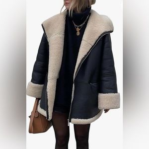 Women's Faux leather Bomber Jacket